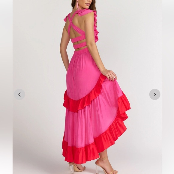 Do+Be pink and red beautiful dress - Picture 2 of 12